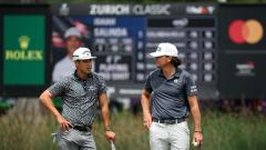 Golfers Isaiah Salinda and Kevin Velo